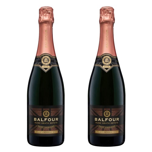 Balfour Leslies Reserve Rose English Sparkling 75cl Duo Gift Set